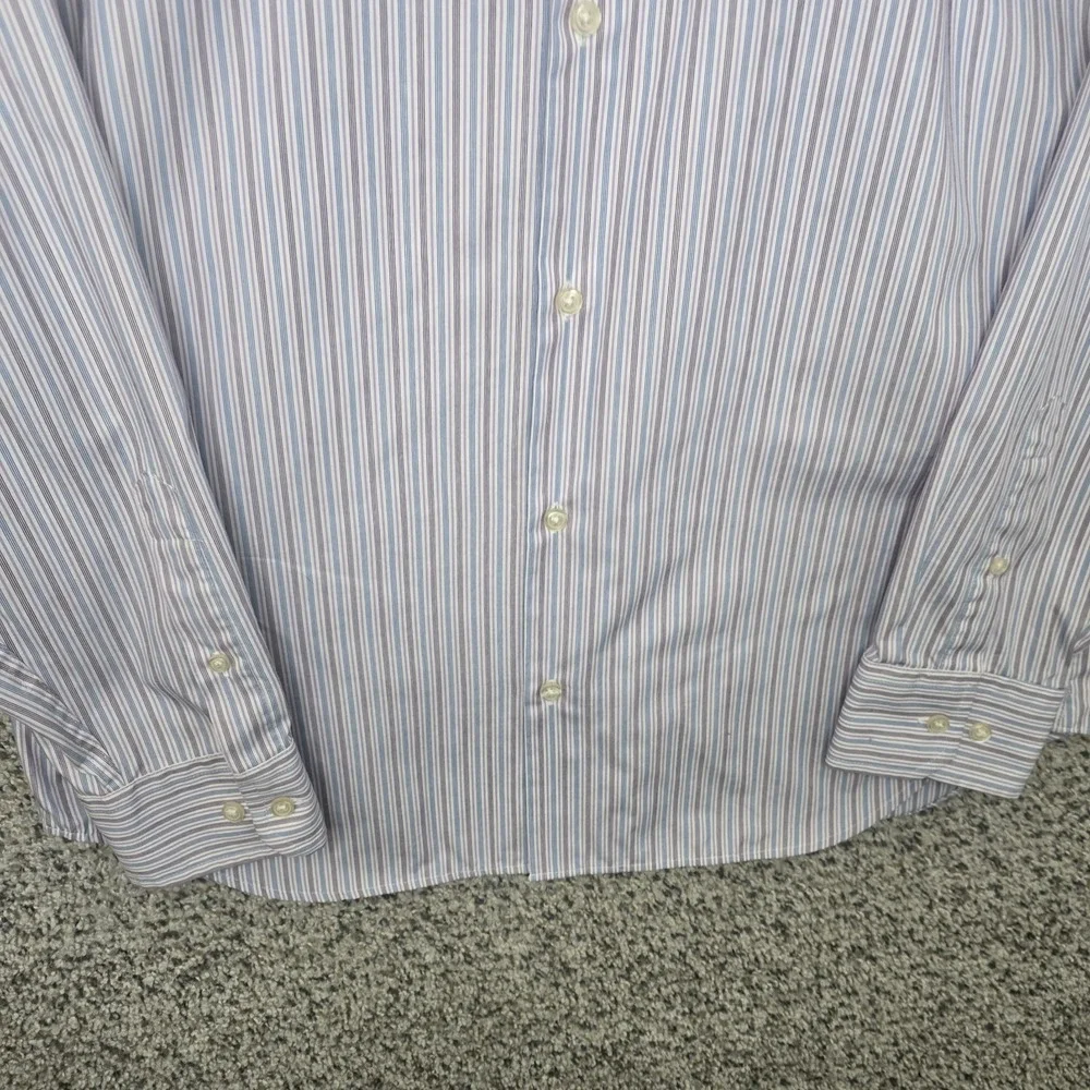 Banana Republic Dress Shirt Mens Large‎ 16-16.5 Striped Button Non Iron Classic